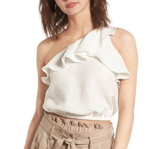 ASTR The Label One-Shoulder Crop Top